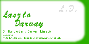 laszlo darvay business card