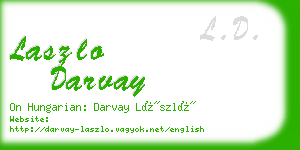 laszlo darvay business card